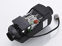 Vvkb diesel air heater internal components — heat exchanger and PCB